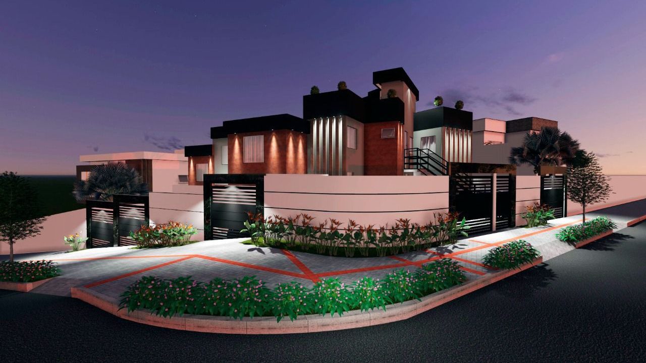 faixada na penumbra Residencial Cannes Xangri-la Contagem