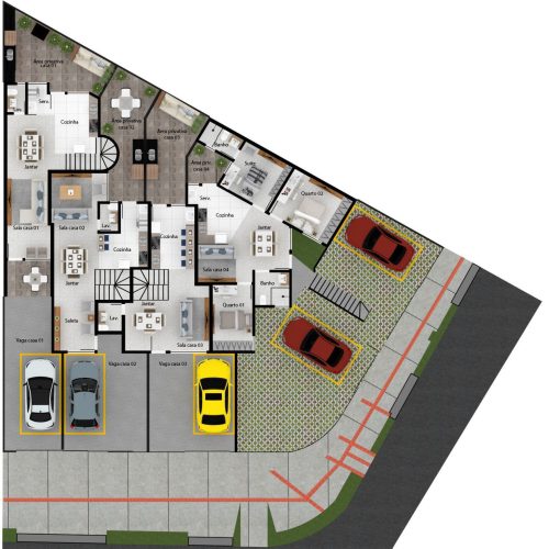 planta da garagem Residencial Cannes Xangri-la Contagem
